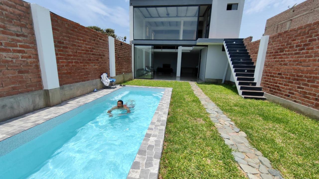 Вилла Casa De Playa Con Piscina Анкон Экстерьер фото