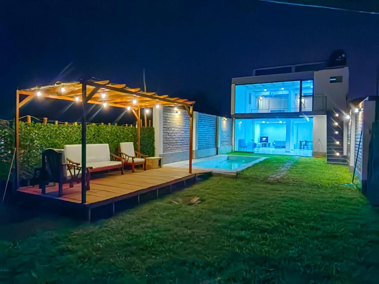 Вилла Casa De Playa Con Piscina Анкон Экстерьер фото