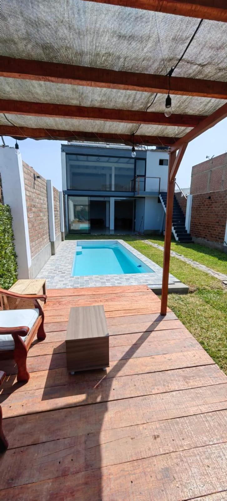 Вилла Casa De Playa Con Piscina Анкон Экстерьер фото