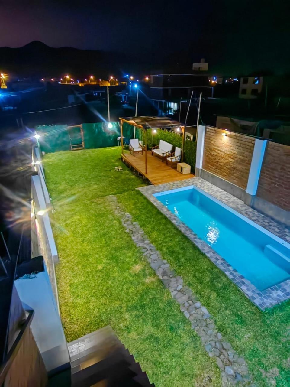 Вилла Casa De Playa Con Piscina Анкон Экстерьер фото